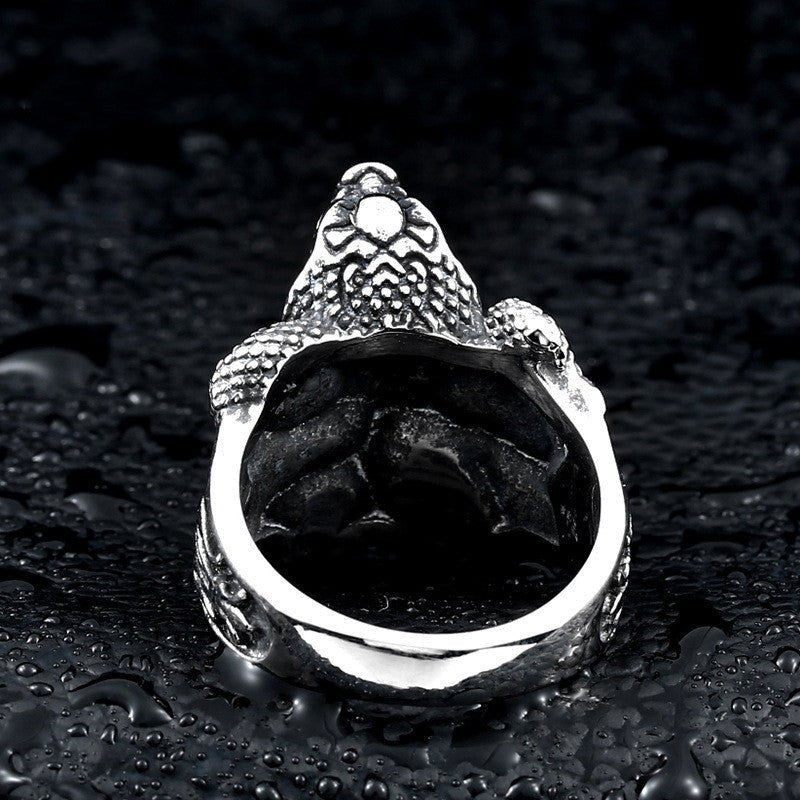 Aggressive king cobra - The Nevermore Gothic ring – Unique Rings by Nevermore Lifestyle & Tech | 10 Red