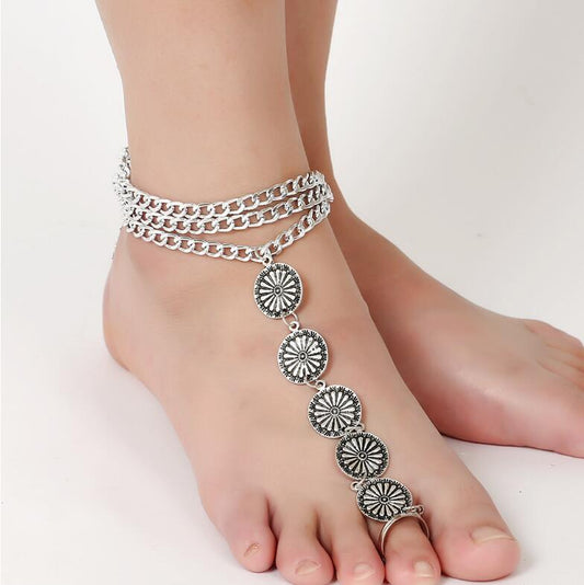 Ankles barefoot carved ornaments - The Nevermore Boho Anklet Barefoot Sandals – Unique Boho Anklet Barefoot Sandals by Nevermore Lifestyle & Tech | default