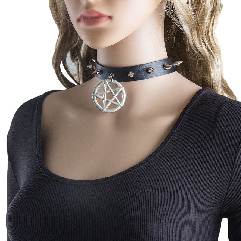 Annabel Vengeance - Gothic Leather Choker by The Nevermore – Unique Gothic Pendants by Nevermore Lifestyle & Tech | Black