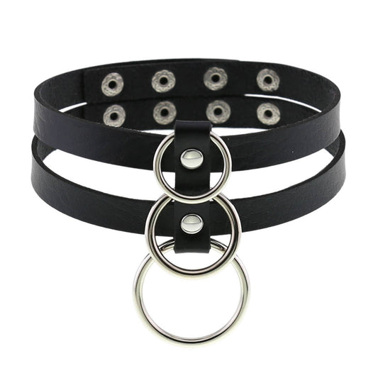 Aurelia Mono - Gothic Leather Choker by The Nevermore – Unique Gothic Pendants by Nevermore Lifestyle & Tech | Black