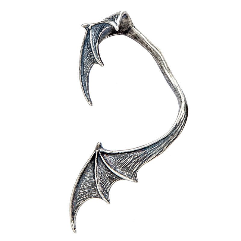 Bat Wing - The Nevermore Gothic Ear - wrap Ear - cuff Silver – Unique Gothic Accessories by Nevermore Lifestyle & Tech | 925 Silver Single Can Be Fine Tuned
