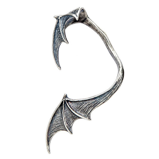 Bat Wing - The Nevermore Gothic Ear - wrap Ear - cuff Silver – Unique Gothic Accessories by Nevermore Lifestyle & Tech | 925 Silver Single Can Be Fine Tuned
