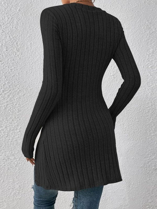 Blaze - Irregular Long Sweater by The Nevermore – Unique Sweaters by Nevermore Lifestyle & Tech | L Black