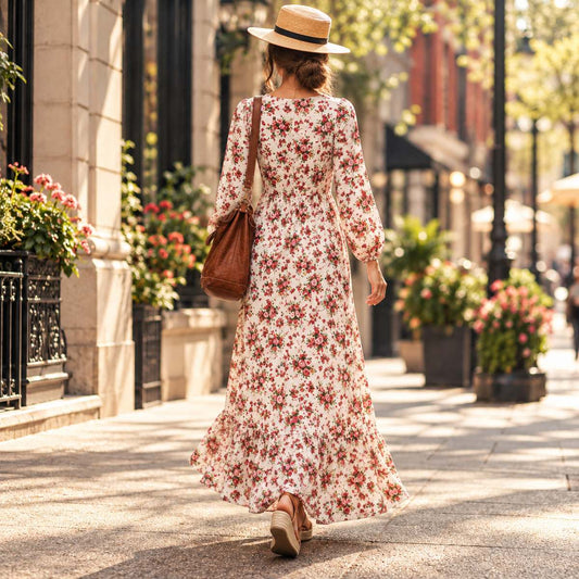 BlossomBreeze – Bohemian Swing Dress by The Nevermore – Unique Boho Dresses by The Nevermore | L