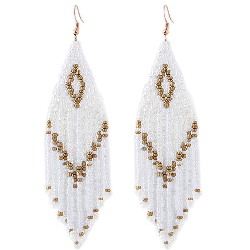 Bohemian Teardrops - The Nevermore Boho Earrings – Unique Boho Accessories by Nevermore Lifestyle & Tech | white