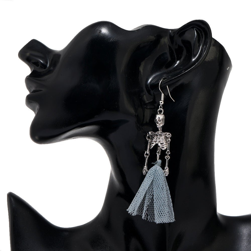 BoneChic Halloween Drop Earrings - Gothic Skeletons by The Nevermore