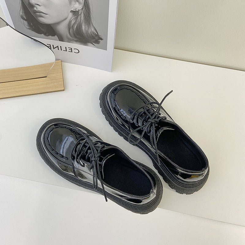 Boone - Thick - Soled Lace - Up Winter Shoes by The Nevermore – Unique Shoes by Nevermore Lifestyle & Tech | 35 Black gloss