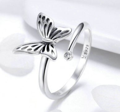 Butterfly Dream - The Nevermore Ring 925 Sterling Silver – Unique Rings for Women by Nevermore Lifestyle & Tech | 925 Silver Opening