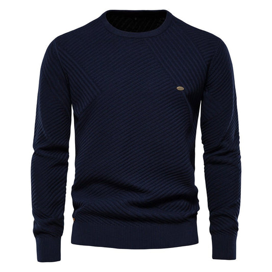 Casual long sleeve Sweater - The Nevermore Pullover for Man – Unique Pullover by Nevermore Lifestyle & Tech | L Navy Blue