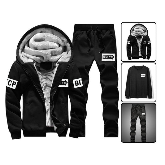 Cedric Ironhand - The Nevermore Hooded Fitness Sweater with Zipper - Set for Men – Unique Men's Fashion by Nevermore Lifestyle & Tech | 3XL Black