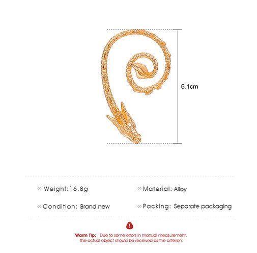 Charlotte Fremont 3 style - The Nevermore Gothic Ear - wrap Ear - cuff Earring Retro Punk Dragon Ear Hanging Single Creative – Unique Gothic Jewelry by Nevermore Lifestyle & Tech | 11 Style