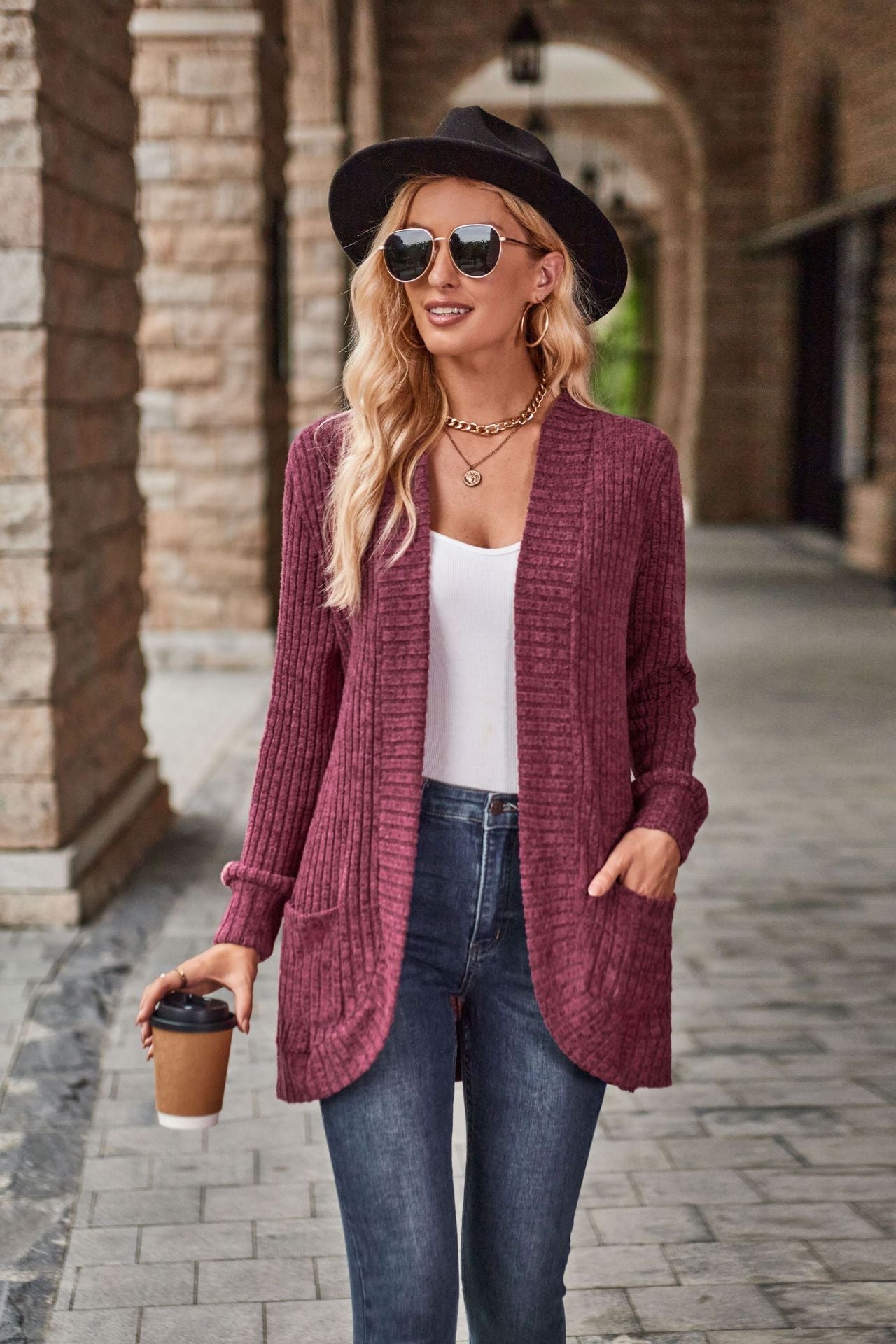 Cherlin - Solid Color Cardigan by The Nevermore – Unique Cardigans by Nevermore Lifestyle & Tech | L Khaki