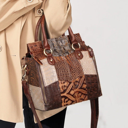 Chic Mom Tote - Soft Cowhide Leather Handbag by The Nevermore – Unique Handbags by Nevermore Lifestyle & Tech | as shown