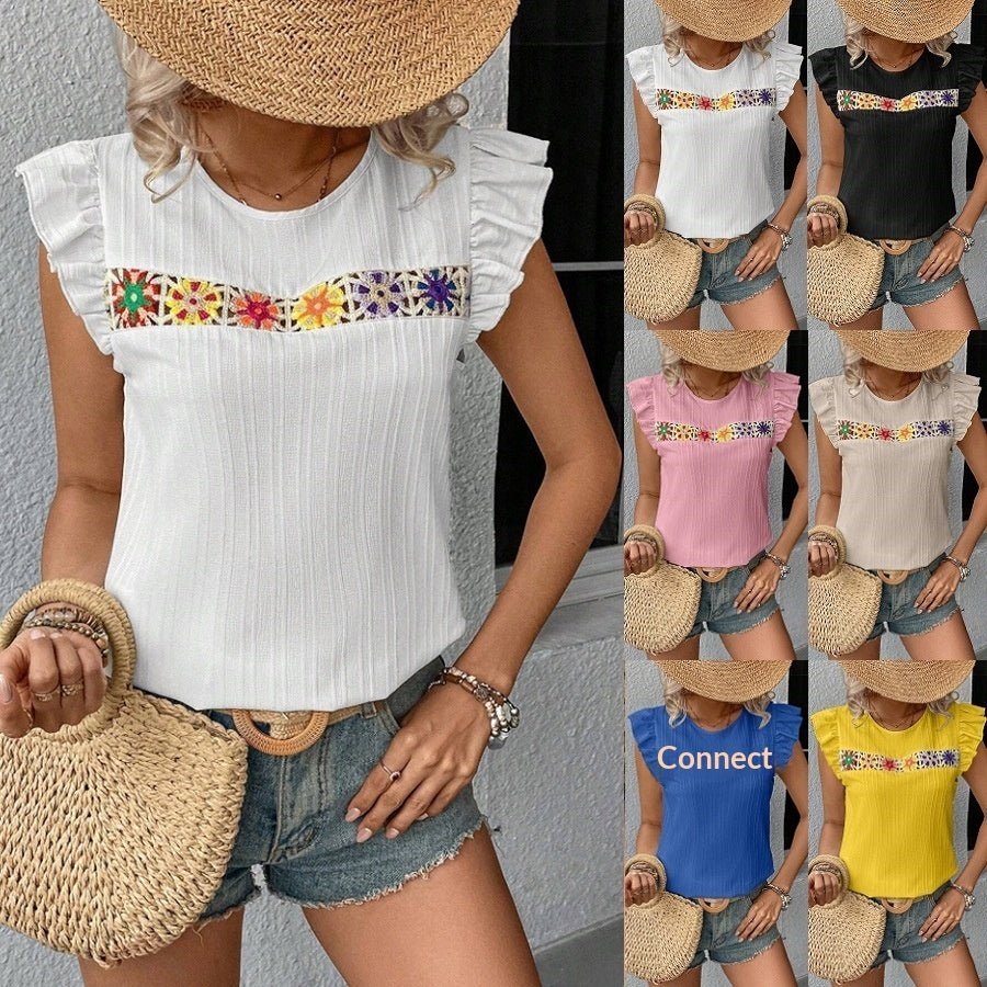 Crochet Lace Blouse - Sun Whisper by The Nevermore – Unique Boho Blouses by The Nevermore | L Pink