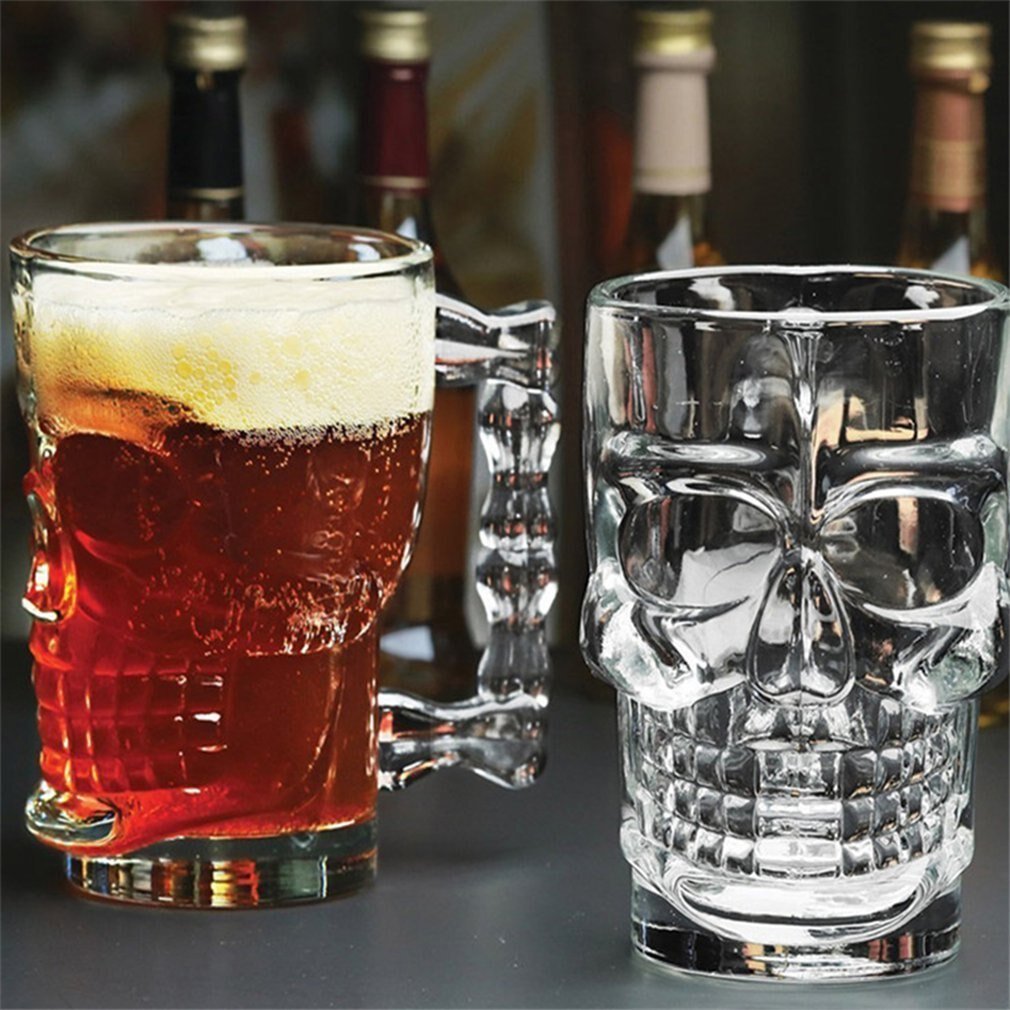 Crystal Skull Beer Glass - The Nevermore Gothic Home Decor Drinkware – Unique Gothic Home Decor by Nevermore Lifestyle & Tech | As shown