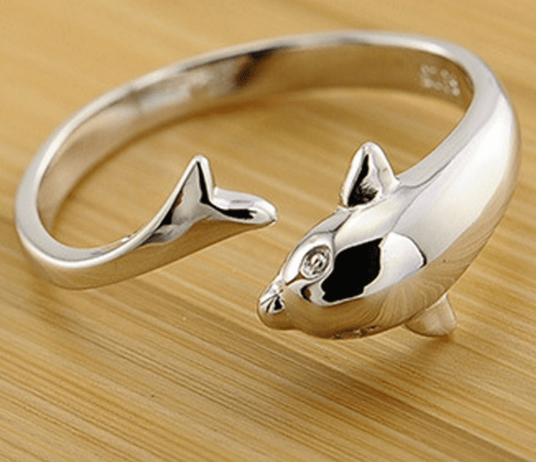Cute Dolphin - The Nevermore Rings 925 Sterling Silver – Unique Rings for Women by Nevermore Lifestyle & Tech | One size