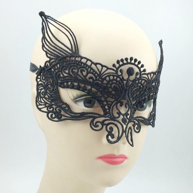 Delilah Cat - The Nevermore Gothic lace mask – Unique Gothic Accessories by Nevermore Lifestyle & Tech | Black