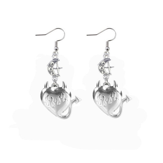 Devil's Heart - The Nevermore Gothic Earrings – Unique Gothic Earrings by Nevermore Lifestyle & Tech | Red