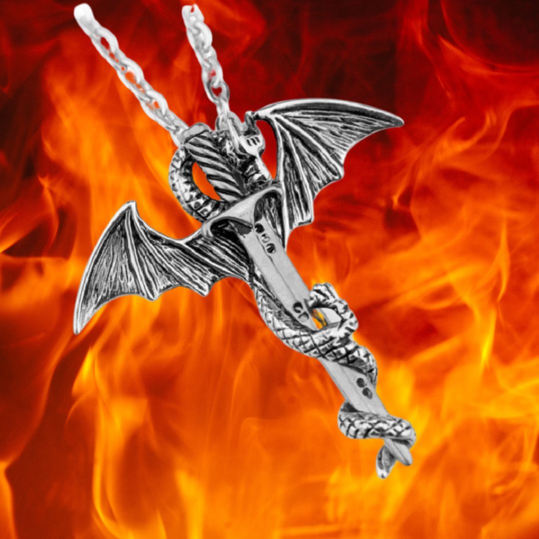 Drake's Sword - The Nevermore Gothic Pendant Necklace Viking Norse