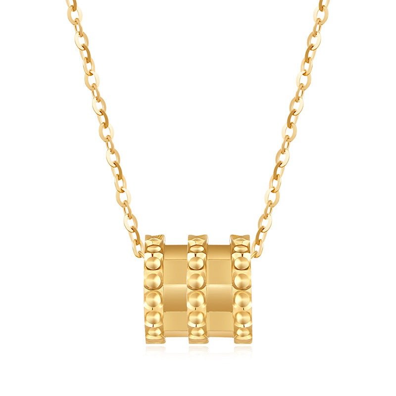 Elara 18K Rose Gold Pendant - Silver, Gold Chain by The Nevermore