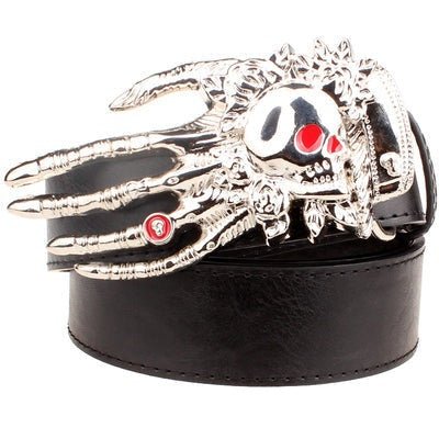 Ellington Ethergrave – Gothic Belt Skull Big Head by The Nevermore – Unique Belts by Nevermore Lifestyle & Tech | 5 black