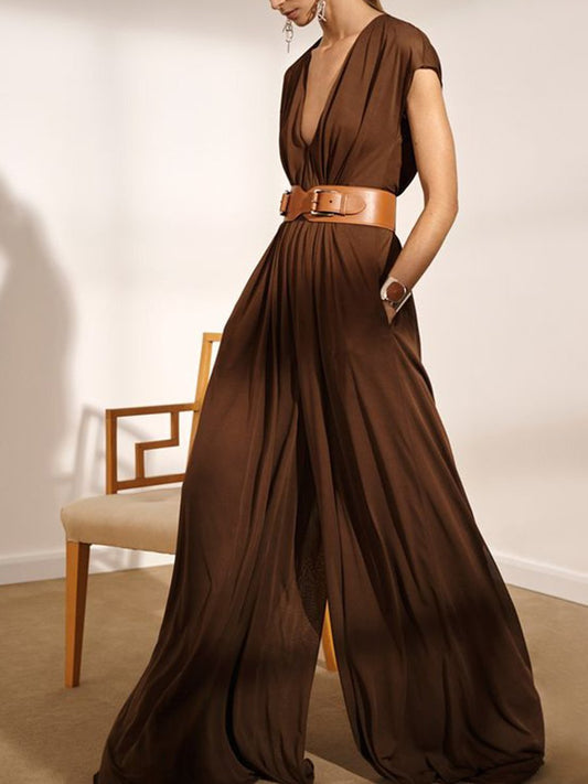 Eternity - The Nevermore Women's Sleeveless Jumpsuit – Unique Fashion for Women by Nevermore Lifestyle & Tech | 2XL Coffee