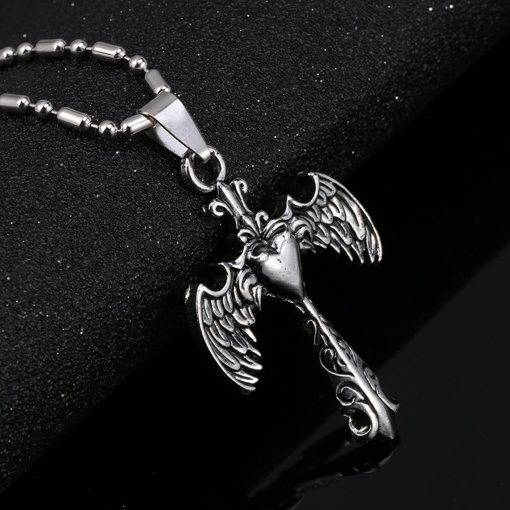 Ethereal Skull Serenity - The Nevermore Titanium Steel Pendant