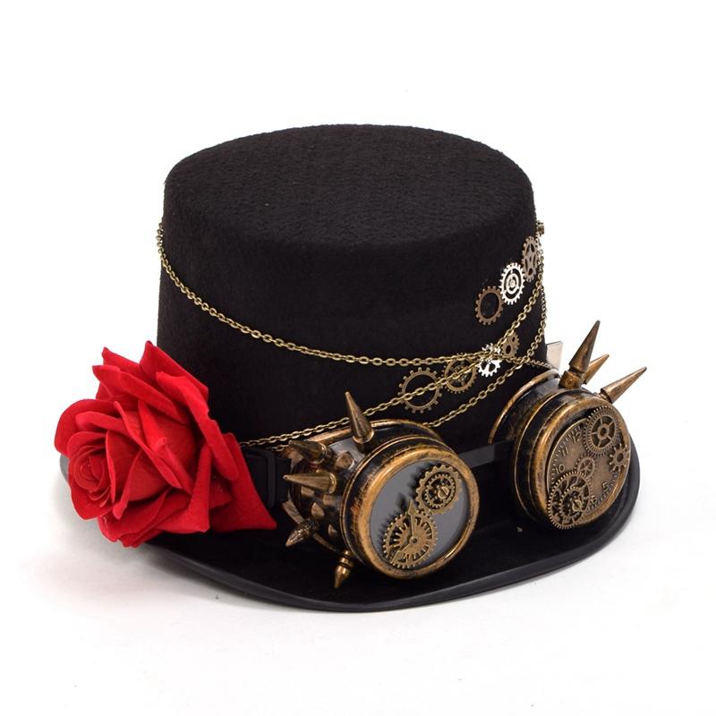 Evie Reedham - The Nevermore Steampunk Hat for Women – Unique Steampunk Accessories by Nevermore Lifestyle & Tech | High Hat with voile