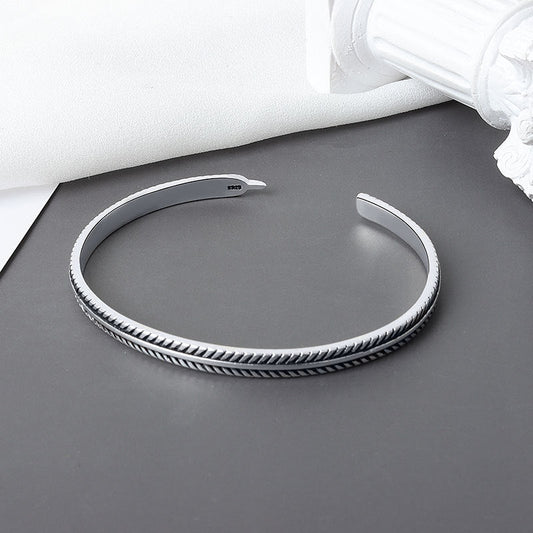 Feather Charm - Vintage Cuff Bracelet by The Nevermore – Unique Bracelets by Nevermore Lifestyle & Tech | Thai silver