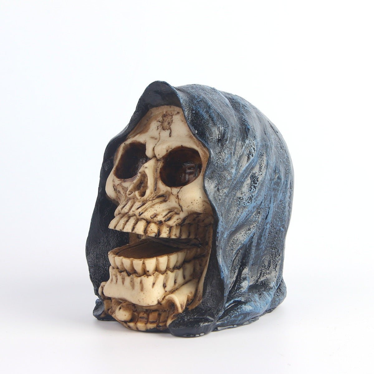 Ghost Skull - The Nevermore Gothic Home Decor Resin Crafts – Unique Gothic Home Decor by Nevermore Lifestyle & Tech | Painted
