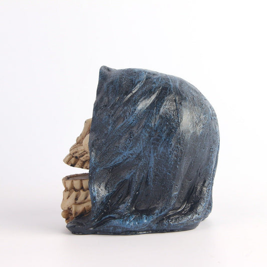 Ghost Skull - The Nevermore Gothic Home Decor Resin Crafts – Unique Gothic Home Decor by Nevermore Lifestyle & Tech | Painted