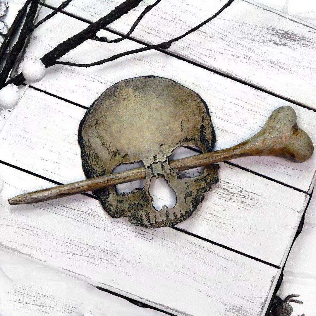 Ghostlyhaze 2 style - The Nevermore Gothic Accessories Women's Vintage Copper Skull Hairpins – Unique Gothic Accessories by Nevermore Lifestyle & Tech | Moth