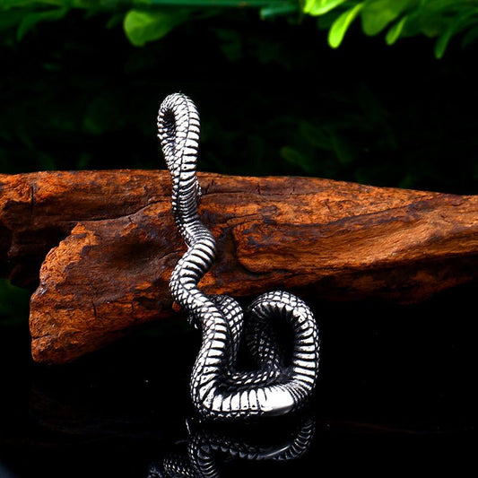Giant Snake - Gothic Titanium Steel Pendant by The Nevermore – Unique Gothic Pendants by Nevermore Lifestyle & Tech | Silver