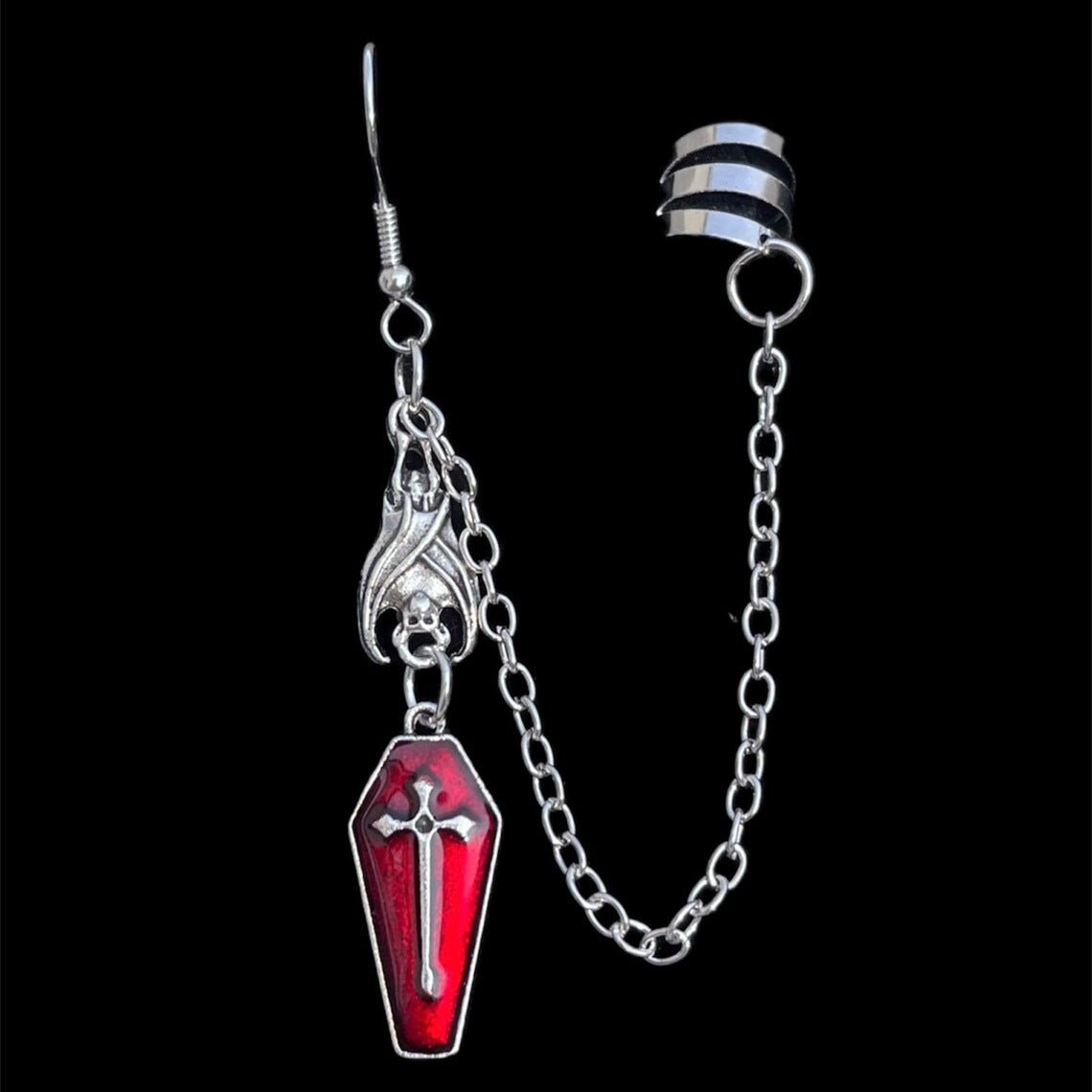 Griselda Silverstone - The Nevermore Gothic Ear - wrap Ear - cuff Earring for Women – Unique Gothic Jewelry by Nevermore Lifestyle & Tech | One Earring