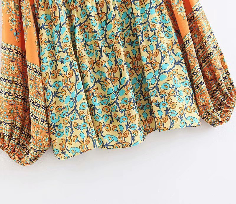 Harmony Layers - Loose Blouse with Print by The Nevermore – Unique Blouses by Nevermore Lifestyle & Tech | L Yellow