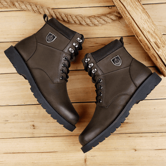 HeritageStride - Natural Leather Boots by The Nevermore – Unique Shoes by Nevermore Lifestyle & Tech | 37 Black