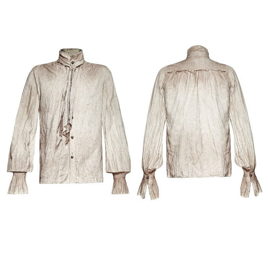 Humphrey - The Nevermore Steampunk Retro Shirt with Bow Tie – Unique Gothic Fashion for Men by Nevermore Lifestyle & Tech | 3XL Brown