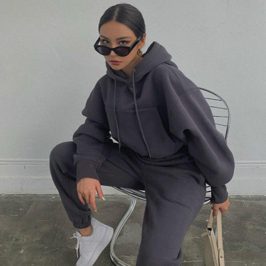 Katima Ramsey - The Nevermore Women's Hoodie Sports Tracksuit – Unique Fashion for Women by Nevermore Lifestyle & Tech | L Dark Grey