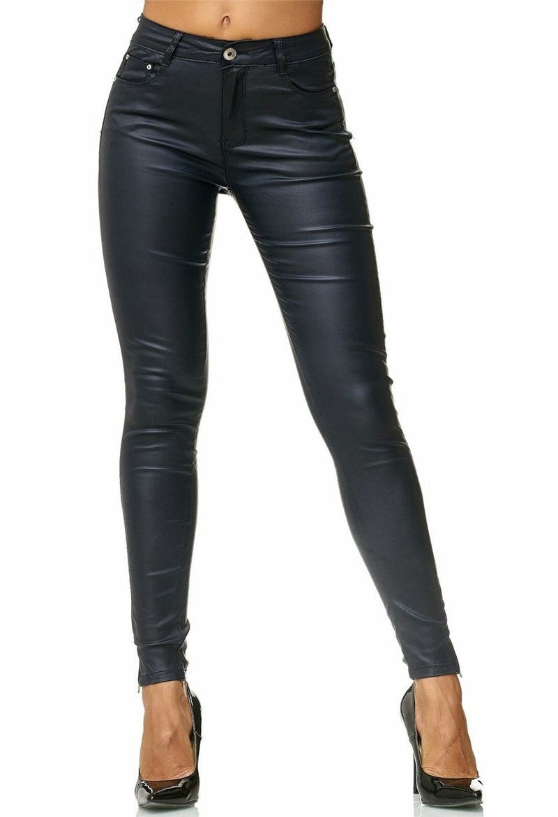 Leather Leggings Pants - The Nevermore Leggings for Woman – Unique Fashion for Women by Nevermore Lifestyle & Tech | 2XL Navy