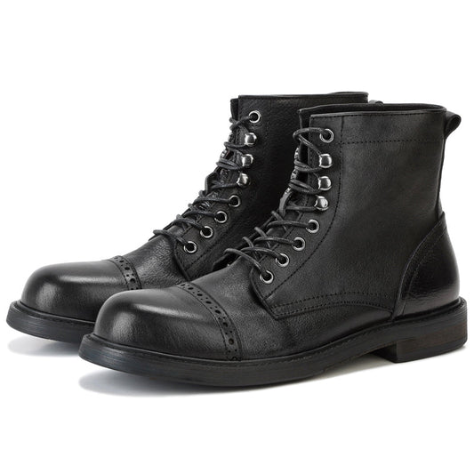 Maverick Leather Casual Boots for Men by The Nevermore – Unique Boots for Men by Nevermore Lifestyle & Tech | 38 Black