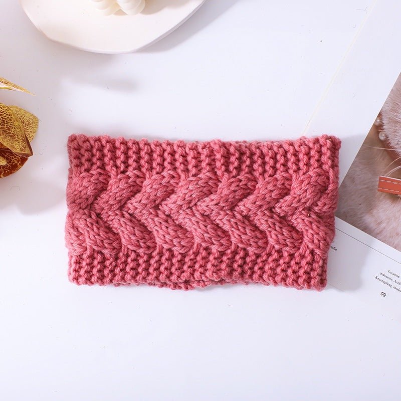 Merry - Knitted Wool Headband by The Nevermore – Unique Headbands by Nevermore Lifestyle & Tech | Dark pink