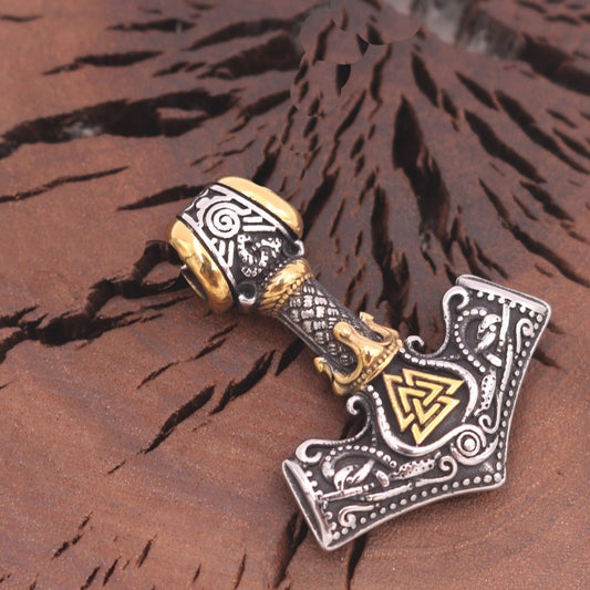 Mjolnir's Might - Gothic Viking Pendant Necklace - by The Nevermore