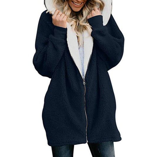 Navid - The Nevermore Plush Fur Coat with Hooded – Unique Fashion for Women by Nevermore Lifestyle & Tech | 2XL Tibetan blue