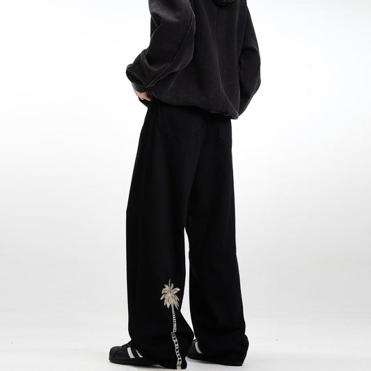 Neo - The Nevermore Loose Retro Straight Jeans Pants for Men – Unique Men's Fashion by Nevermore Lifestyle & Tech | 2XL Black