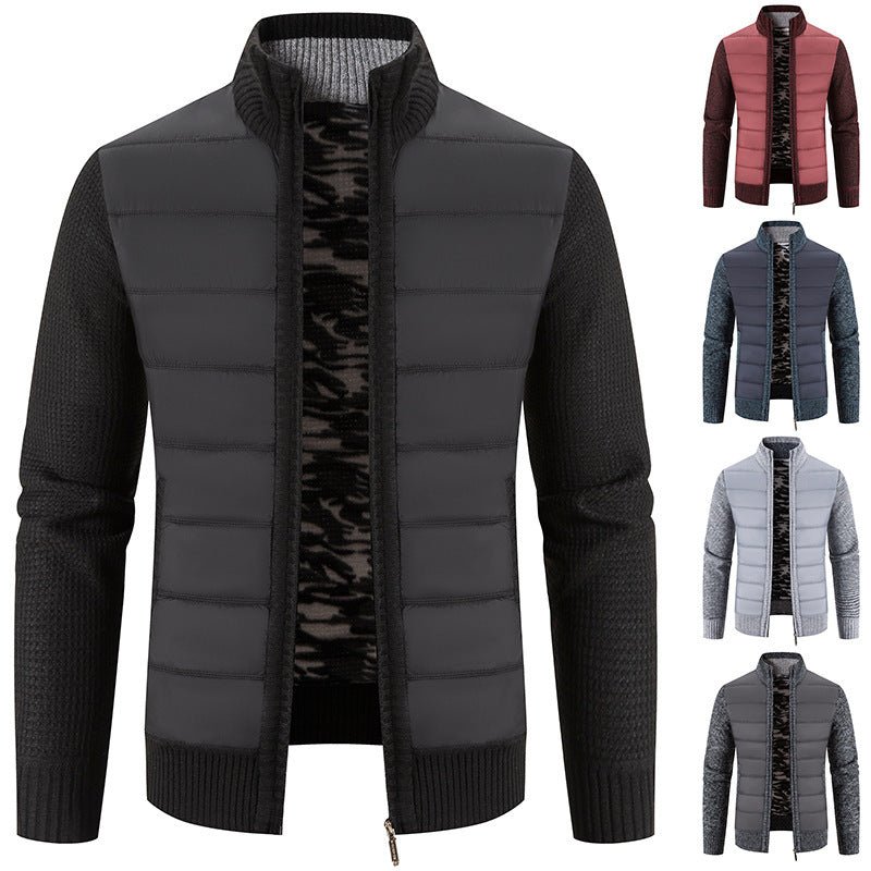 Nocturne Shield – Padded Knit Jacket by The Nevermore – Unique Jackets by Nevermore Lifestyle & Tech | 2XL Wine Red