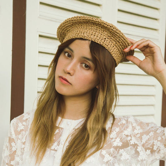 Pastel Paradise - Unisex Papyrus Weave Hat by The Nevermore – Unique Hats by Nevermore Lifestyle & Tech | Beige