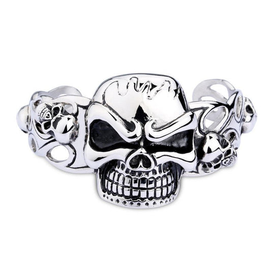 Phobos Morbidale Skull - The Nevermore Gothic Bracelet for Men Titanium Steel – Unique Gothic Jewelry by Nevermore Lifestyle & Tech | Bracelets