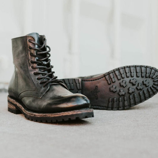 Phoenix Knight - Low Square Heel Boots by The Nevermore – Unique Boots for Men by Nevermore Lifestyle & Tech | 38 Black