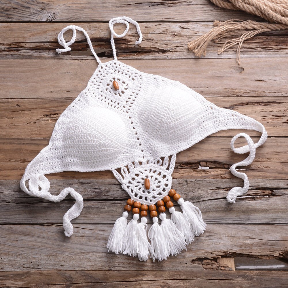 PrairieWhisper - Fringed Boho Swimsuit by The Nevermore – Unique Boho Swimwear by Nevermore Lifestyle & Tech | L 6902A white