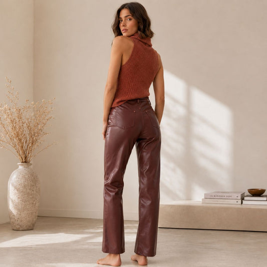 PU Leather Pants - Urban Muse by The Nevermore – Unique Pants for Women by The Nevermore | L Black